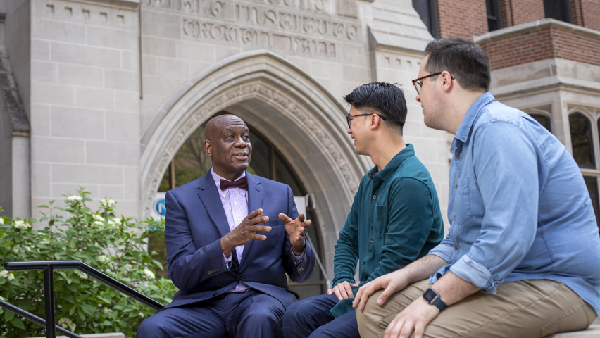 Dr. Winfred Neely with students