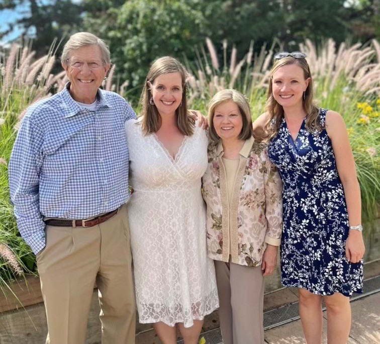 Wess Stafford with his wife and daughters