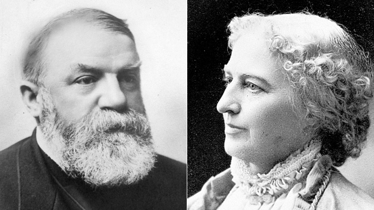 portraits of D. L. Moody and Emma Dryer
