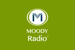 Moody Radio Logo on a green background